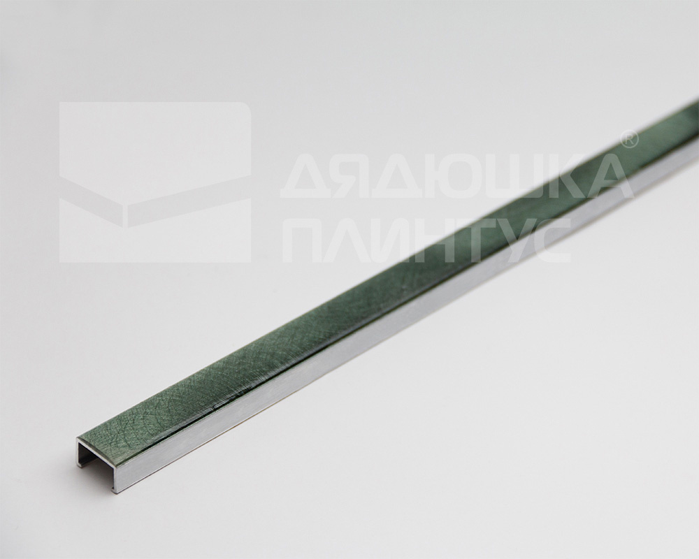Профиль алюминиевый П-образный Alumacer 9*17мм 2,5м Изумрудный
