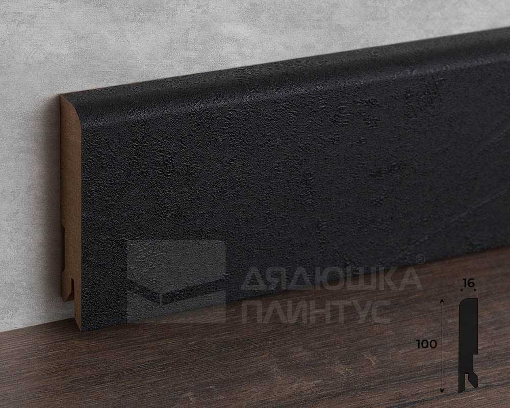 Плинтус МДФ Лука Пл 100-1МДФ.2700.Point line 24034 Черный лофт