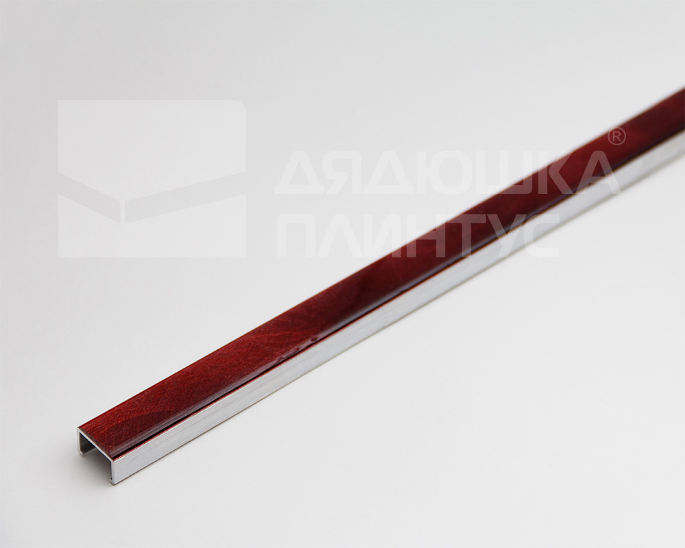 Профиль алюминиевый П-образный Alumacer 9*17мм 2,5м Красный